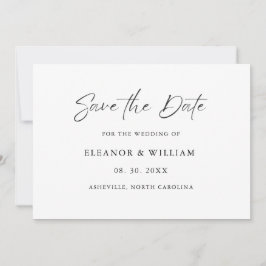 Modern Minimalist Save the Date Wedding Invitation Spara Datumet