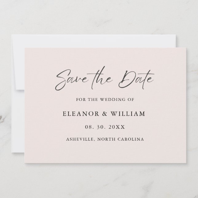 Modern Minimalist Save the Date Wedding Invitation Spara Datumet (Framsida)