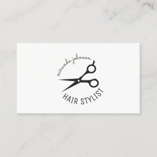modern minimalist sax för hairstylisthårstylist visitkort