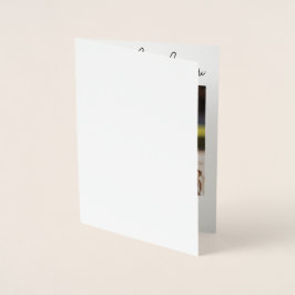 Modern Minimalist Script Graduation Thank You Card Folierat Kort