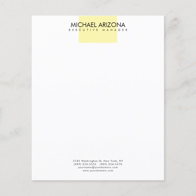 Modern Minimalist Simple Plain  Flygblad (Framsidan)