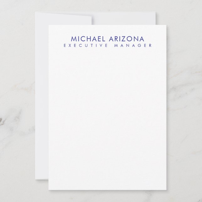 Modern Minimalist Simple Plain Own Name Card (Framsida)
