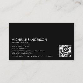 Modern Minimalist Simple Professional QR Code Visitkort