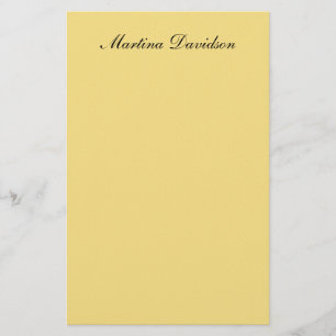 Modern minimalist slät jasminfärg skapa namn brevpapper