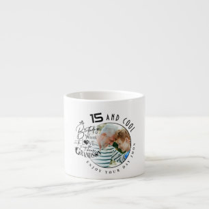Modern minimalist sonsons födelsedag espressomugg