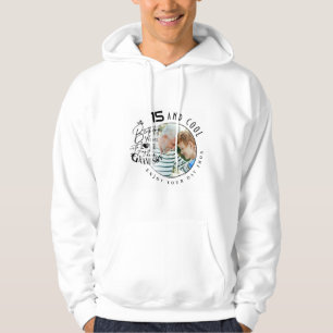Modern minimalist sonsons födelsedag hoodie