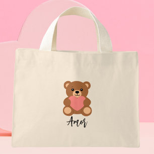 Modern minimalist söt trendig björn mini tygkasse