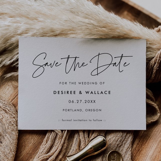 Modern minimalist sparar datuminbjudan spara datumet (modern minimalist save the date)