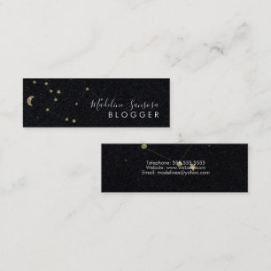 Modern minimalist stjärnbild guld mini visitkort