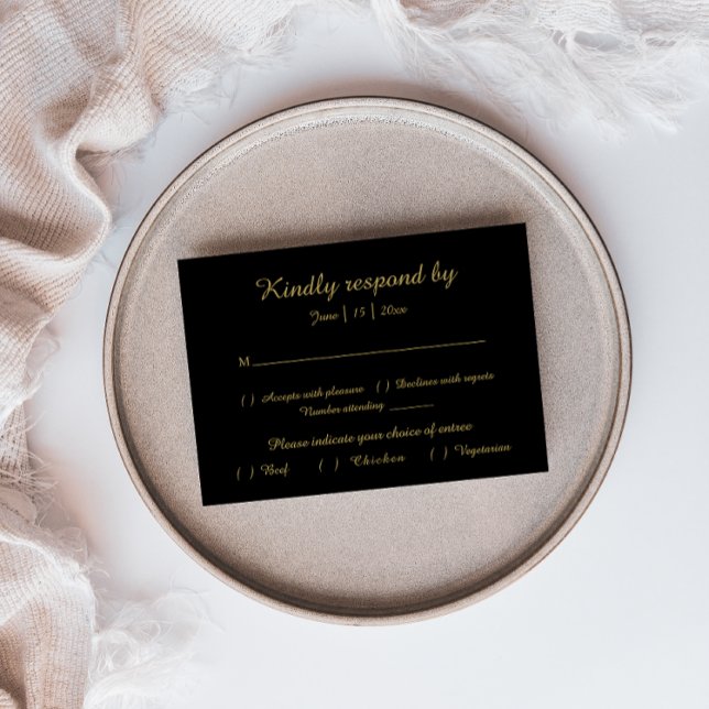 Modern minimalist | Svarskort i Svaret på svart Gu OSA Kort (Skapare uppladdad)