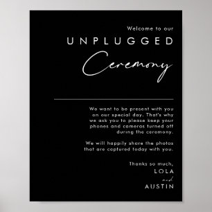 Modern minimalist Svart, ej ansluten keremoni Poster