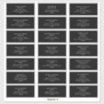 Modern minimalist | Svart gäst-Adressetiketter Klistermärken<br><div class="desc">Dessa moderna minimalister | adressetiketter för svarta gäster är perfekt för din klassboho bröllop. Dess enkla, unika abstrakta utformning tillsammans med ett minimalt skript för contemporaryn och ett svartvitt färg palett ge för den här produkten känner elegantens formella lyx samtidigt som den förblir förenklad, chic bohemisk. Behålla den som den...</div>