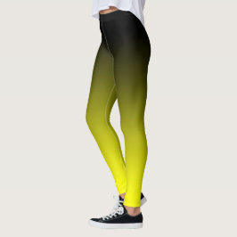 Modern minimalist svart gul gradient leggings
