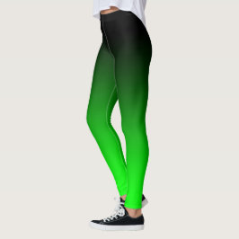 Modern minimalist svart limegrön gradient leggings