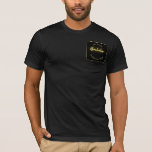 Modern minimalist svart och guld möhippa t shirt