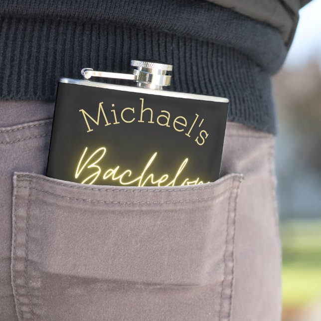 Modern minimalist svart och guld sällskapsfest för fickplunta (In Situ)