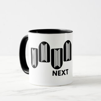 Modern minimalist svart och vit geometrisk form mugg