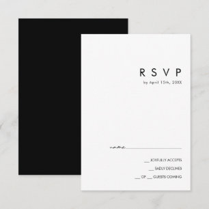 Modern minimalist Svart OSA kort
