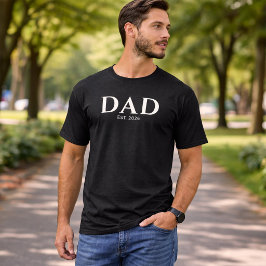 Modern minimalist svart pappa etablerad  t shirt
