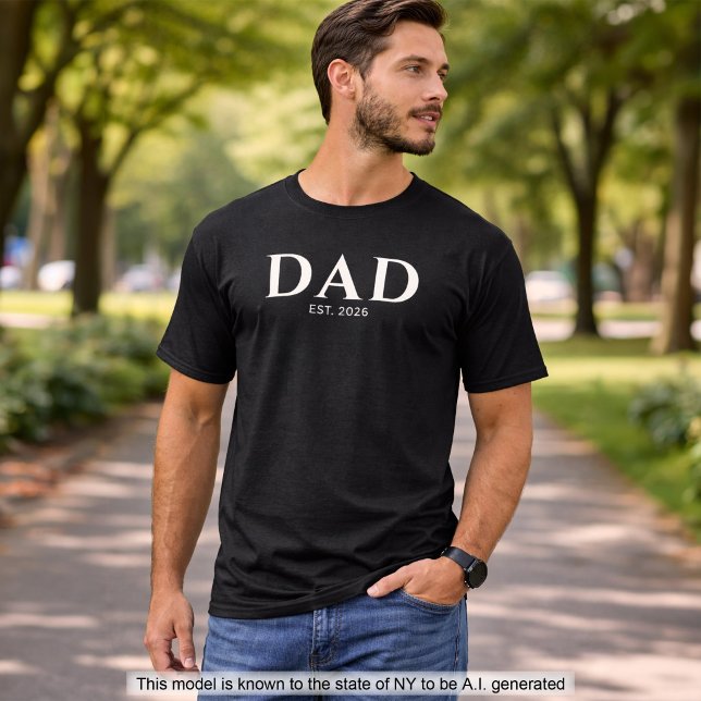 Modern minimalist svart pappa etablerad  t shirt (Skapare uppladdad)
