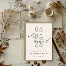 Modern minimalist svart vit script bröllop