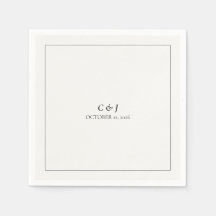Modern minimalist svart & vit servett