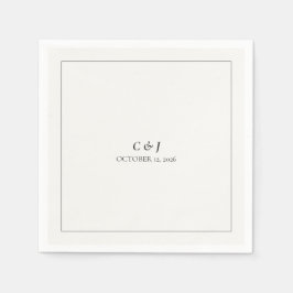 Modern minimalist svart & vit servett