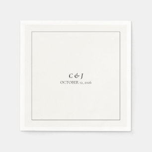 Modern minimalist svart & vit servett