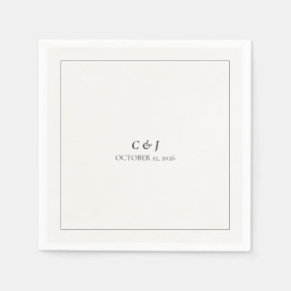 Modern minimalist svart & vit servett