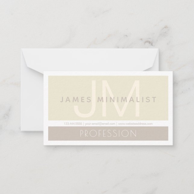 Modern minimalist | Taupe Earth-Tones Anteckningskort (Framsida)