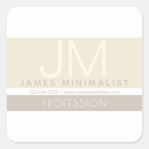 Modern minimalist Taupe Earth-Tones Fyrkantigt Klistermärke