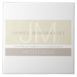 Modern minimalist | Taupe Earth-Tones Kakelplatta<br><div class="desc">Modern affärskort med fullt anpassade. Underbar för många olika yrken.</div>