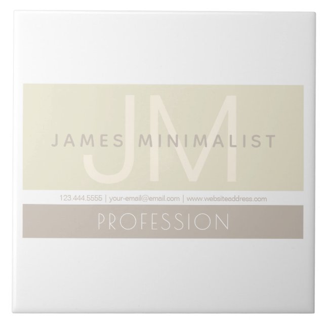 Modern minimalist | Taupe Earth-Tones Kakelplatta (Framsidan)