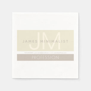 Modern minimalist Taupe Earth-Tones Pappersservett