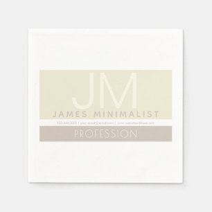 Modern minimalist Taupe Earth-Tones Pappersservett