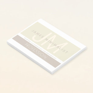 Modern minimalist Taupe Earth-Tones Post-it Block