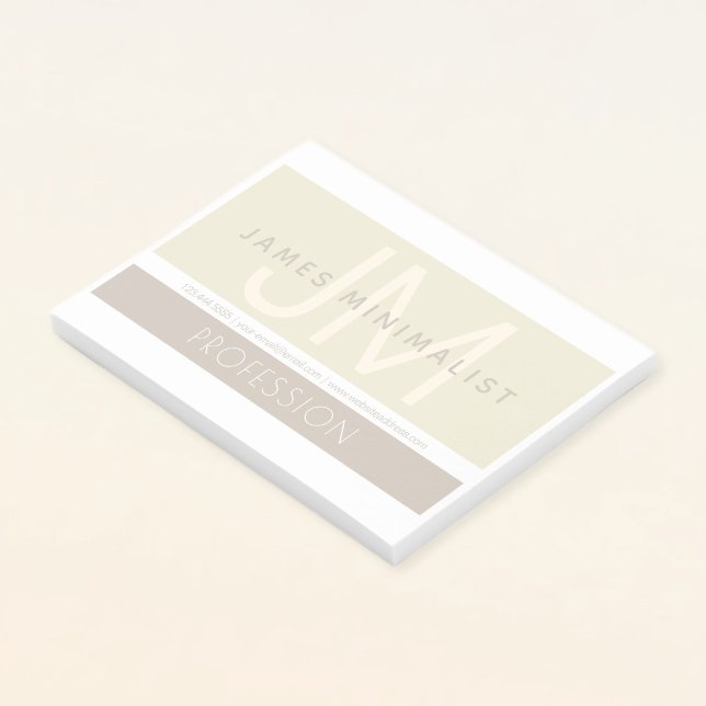 Modern minimalist | Taupe Earth-Tones Post-it Block (Skapare uppladdad)