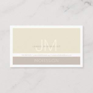 Modern minimalist   Taupe Earth-Tones Visitkort