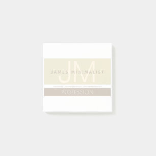 Modern Minimalist Taupe Jordtoner Post-it Block
