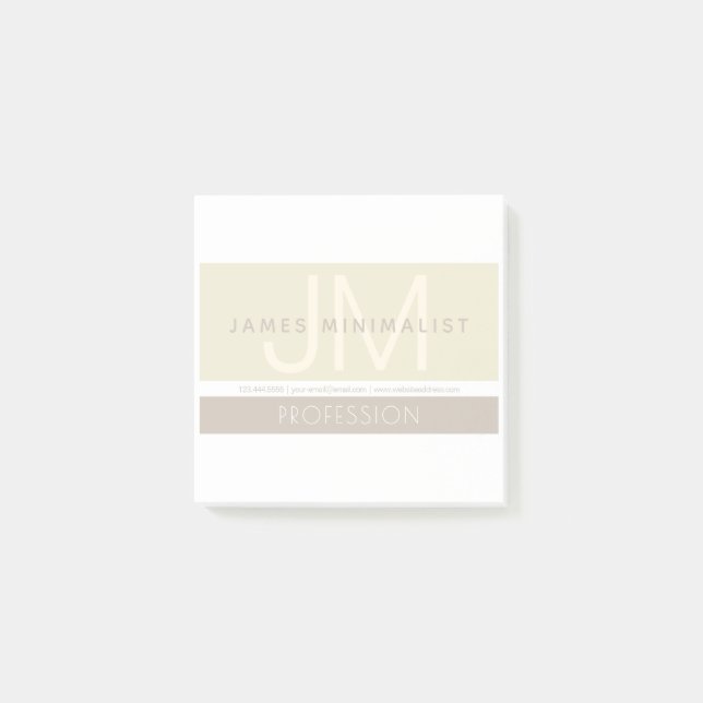 Modern Minimalist | Taupe Jordtoner Post-it Block (Framsida)