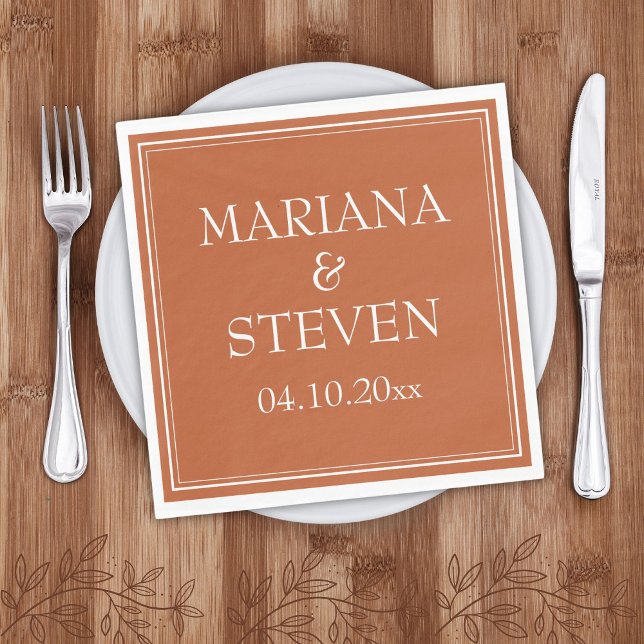 Modern minimalist Terracotta Napkins Pappersservett (Skapare uppladdad)
