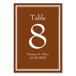 Modern minimalist terrakotta bordsnummer