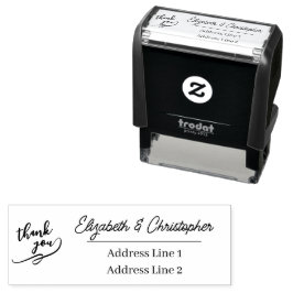 Modern minimalist thank you return address  självfärgande stämpel