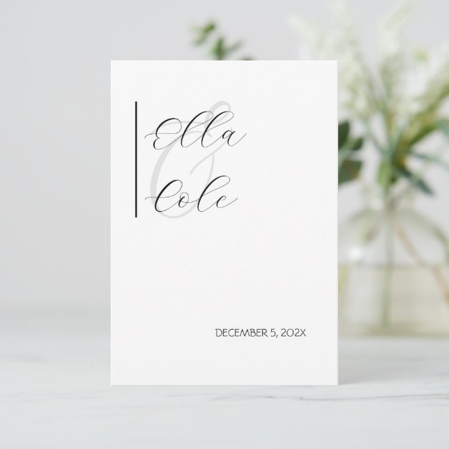 Modern minimalist tilläggskort (Stående Fram)