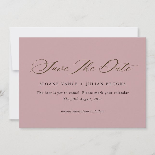Modern minimalist typografi Spara datum-kort Datumet (Framsida)