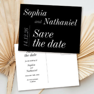 Modern minimalist typografi Spara datum Vykort