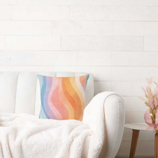 Modern minimalist vågkuddfodral – Trendigt 2026  Kudde (Soffa)