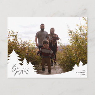 Modern Minimalist, Vara Glad, Familjefoto Vykort