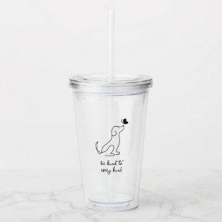 Modern minimalist vara snäll mot alla slags hundar take away mugg