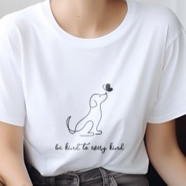 Modern minimalist vara snäll mot alla snälla hunda t shirt